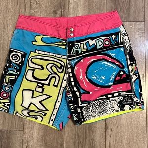 MENS Retro Quicksilver Board Shorts Size 33